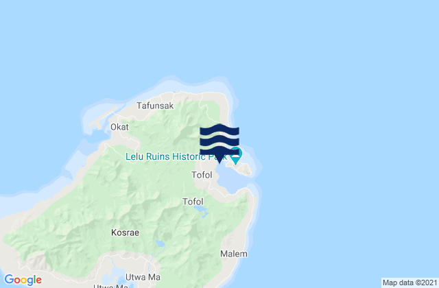 Carte des horaires des marées pour Lele Harbor Kusaie Island, Micronesia