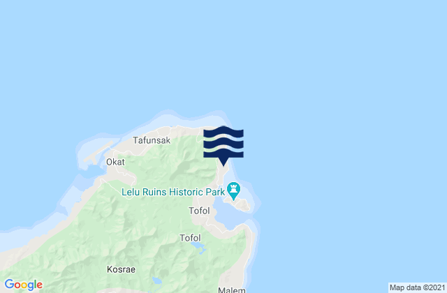 Carte des horaires des marées pour Lelu Municipality, Micronesia