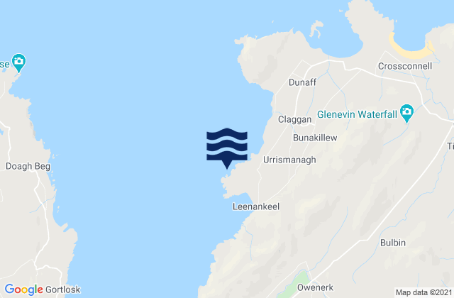 Carte des horaires des marées pour Lenan Head, Ireland