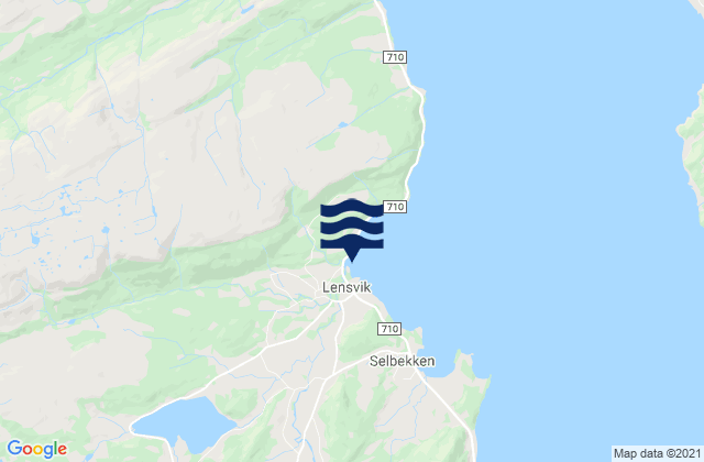 Carte des horaires des marées pour Lensvik, Norway