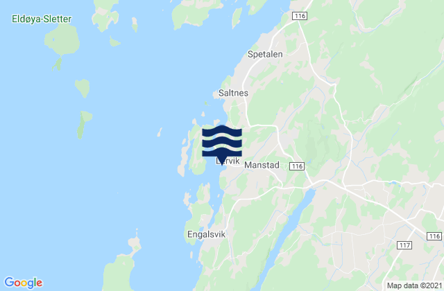 Carte des horaires des marées pour Lervik, Norway