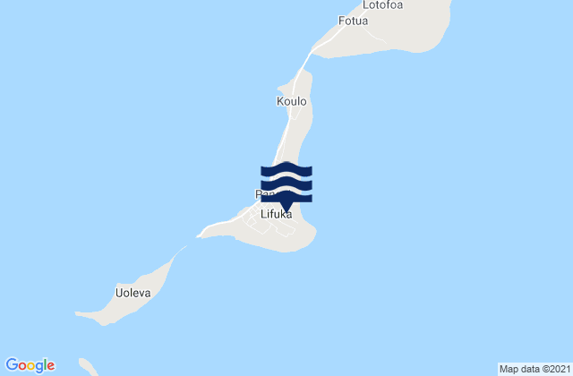 Carte des horaires des marées pour Lifuka Island, Tonga