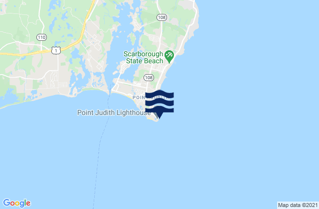 Carte des horaires des marées pour Lighthouse (Point Judith), United States