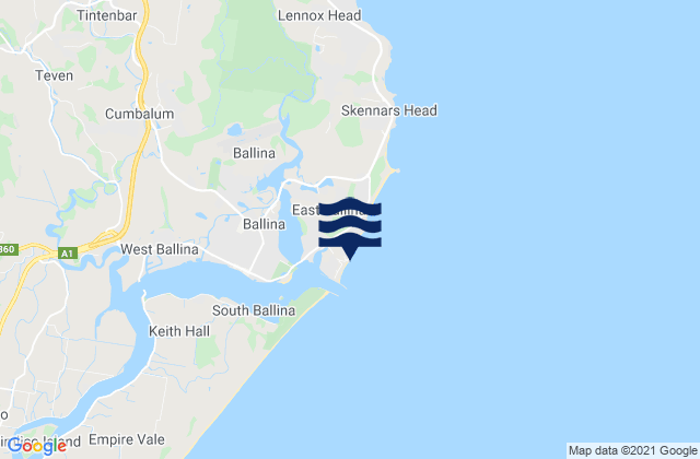 Carte des horaires des marées pour Lighthouse Beach, Australia