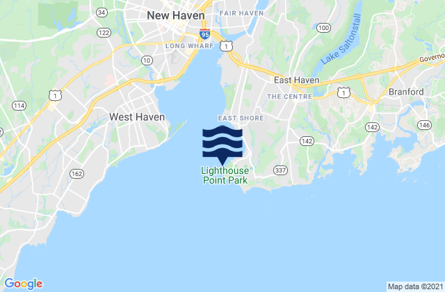 Carte des horaires des marées pour Lighthouse Point (New Haven Harbor), United States