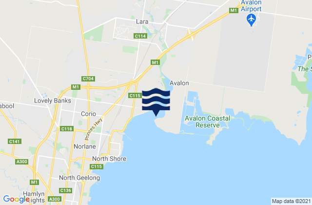 Carte des horaires des marées pour Limeburners Bay, Australia