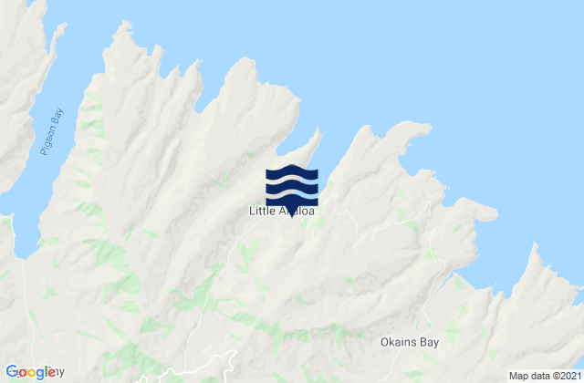 Carte des horaires des marées pour Little Akaloa Beach, New Zealand