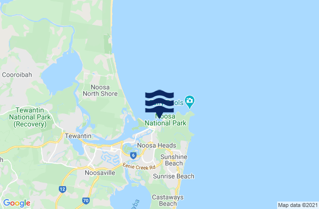 Carte des horaires des marées pour Little Cove, Australia
