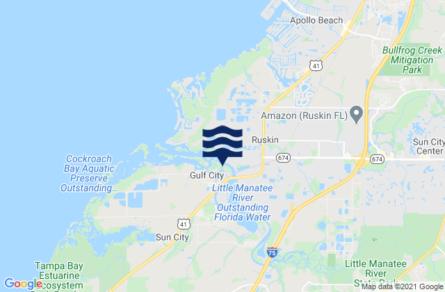 Carte des horaires des marées pour Little Manatee River Us 41 Bridge, United States