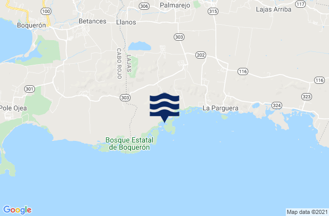 Carte des horaires des marées pour Llanos Barrio, Puerto Rico
