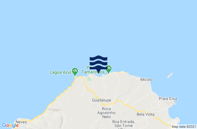Carte des horaires des marées pour Lobata District, Sao Tome and Principe
