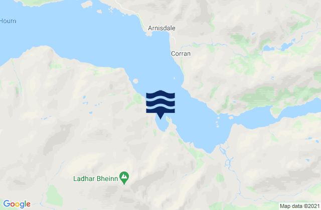 Carte des horaires des marées pour Loch Hourn, United Kingdom