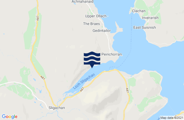 Carte des horaires des marées pour Loch Sligachan, United Kingdom