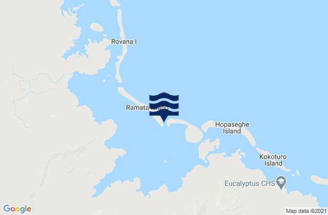 Carte des horaires des marées pour Lolomo Passage, Solomon Islands