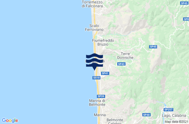 Carte des horaires des marées pour Longobardi, Italy