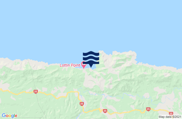 Carte des horaires des marées pour Lottin Point, New Zealand