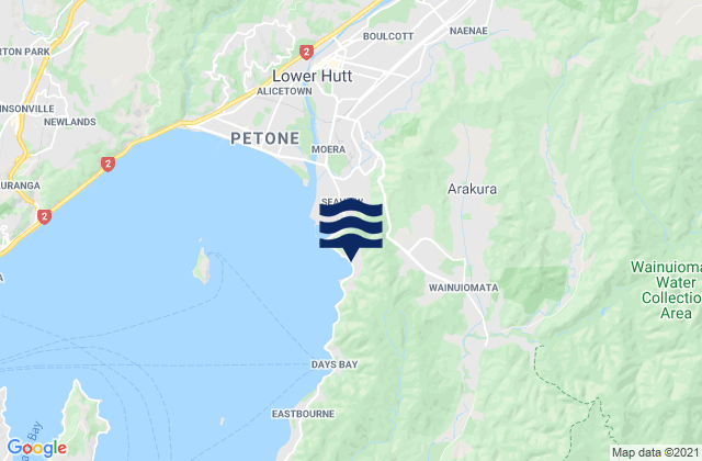 Carte des horaires des marées pour Lowry Bay, New Zealand