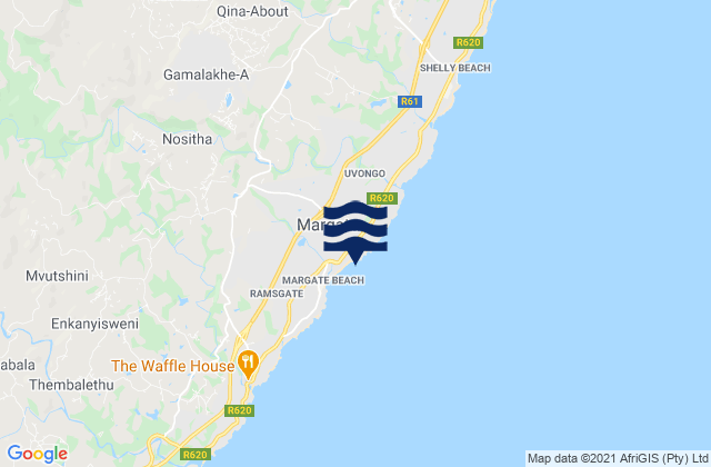 Carte des horaires des marées pour Lucien, South Africa