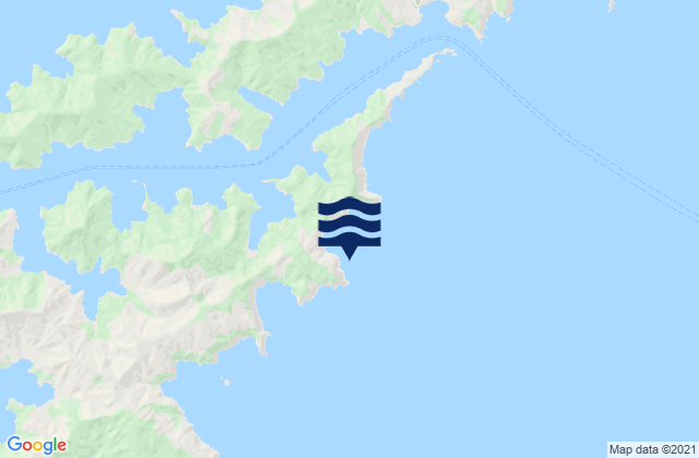 Carte des horaires des marées pour Lucky Bay, New Zealand