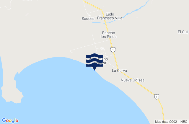 Carte des horaires des marées pour Luis Rodríguez (El Vergel), Mexico