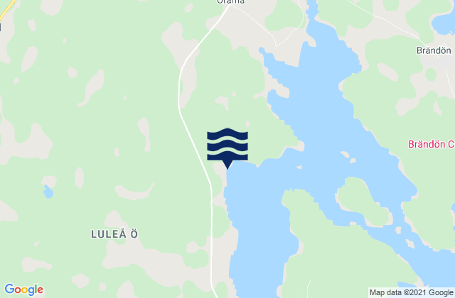 Carte des horaires des marées pour Luleå kommun, Sweden