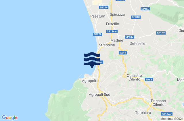 Carte des horaires des marées pour Lustra, Italy