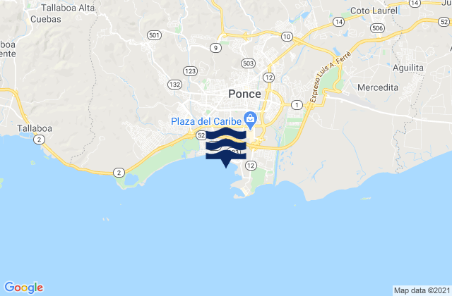 Carte des horaires des marées pour Machuelo Abajo Barrio, Puerto Rico