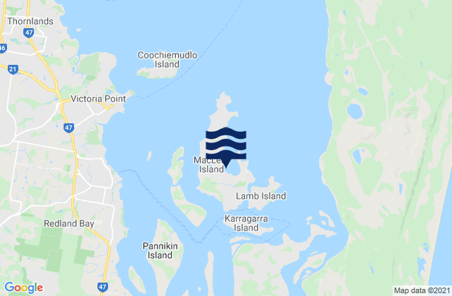 Carte des horaires des marées pour Macleay Island, Australia