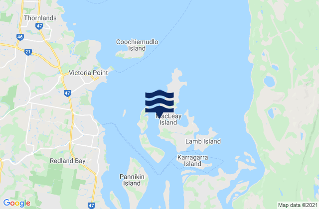 Carte des horaires des marées pour Macleay Island, Australia
