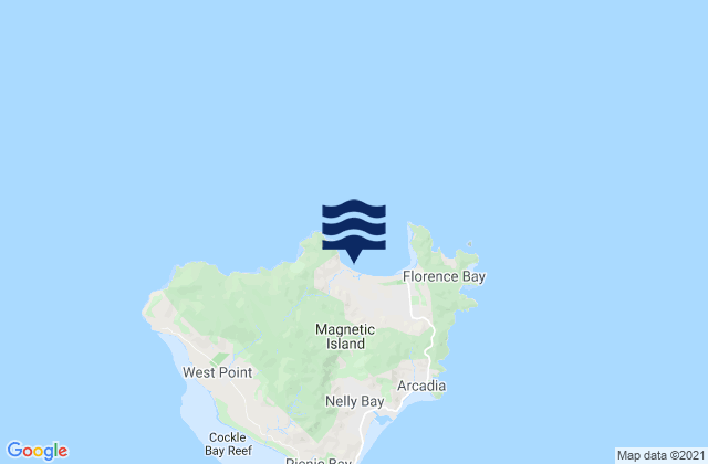 Carte des horaires des marées pour Magnetic Island, Australia