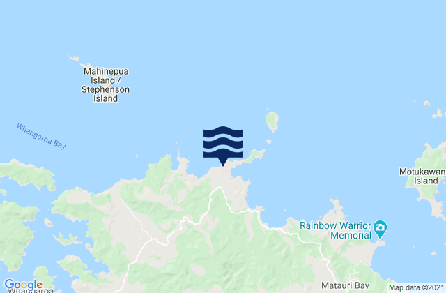 Carte des horaires des marées pour Mahinepua Bay, New Zealand