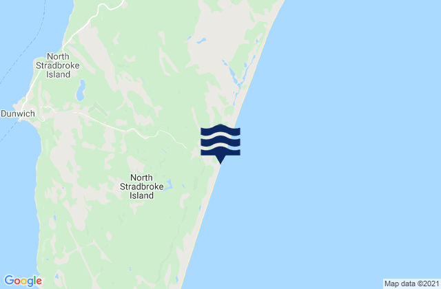 Carte des horaires des marées pour Main Beach - North Stradbroke Island, Australia