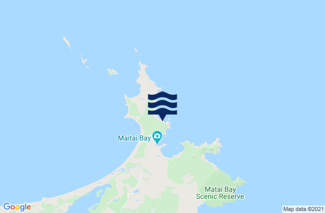 Carte des horaires des marées pour Maitai Bay, New Zealand
