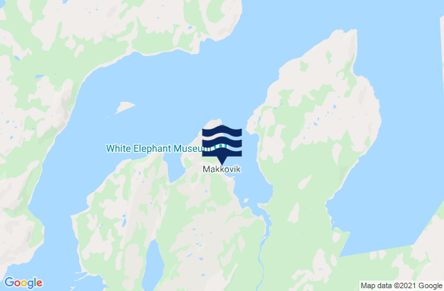 Carte des horaires des marées pour Makkovik, Canada