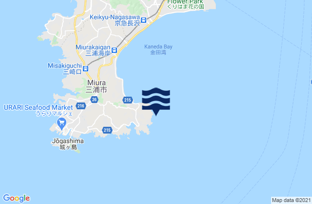 Carte des horaires des marées pour Makuti, Japan