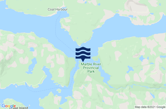 Carte des horaires des marées pour Makwaziniht Island, Canada