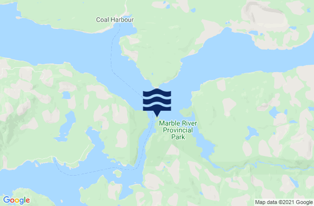 Carte des horaires des marées pour Makwazniht Island, Canada