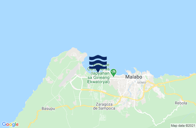 Carte des horaires des marées pour Malabo, Equatorial Guinea