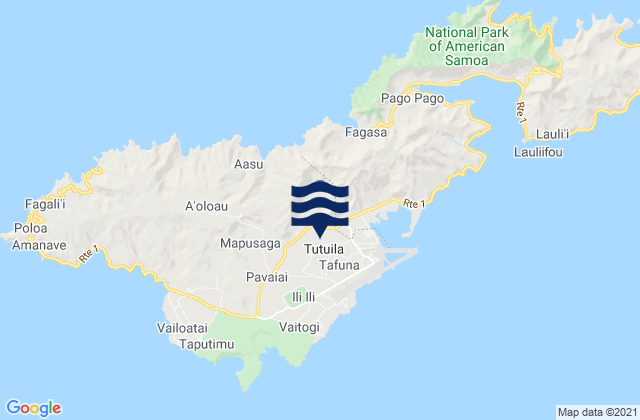 Carte des horaires des marées pour Malaeimi, American Samoa