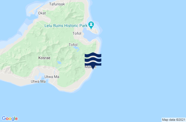 Carte des horaires des marées pour Malem, Micronesia