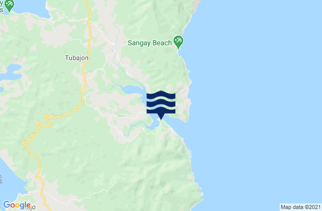 Carte des horaires des marées pour Malinao Inlet (Dinagat Island), Philippines