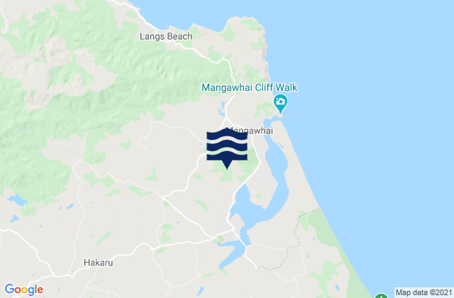 Carte des horaires des marées pour Mangawhai Estuary, New Zealand