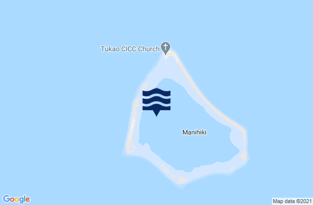 Carte des horaires des marées pour Manihiki, Kiribati