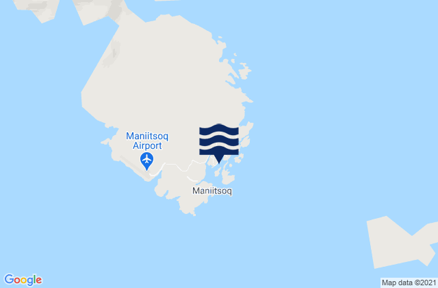 Carte des horaires des marées pour Maniitsoq, Greenland