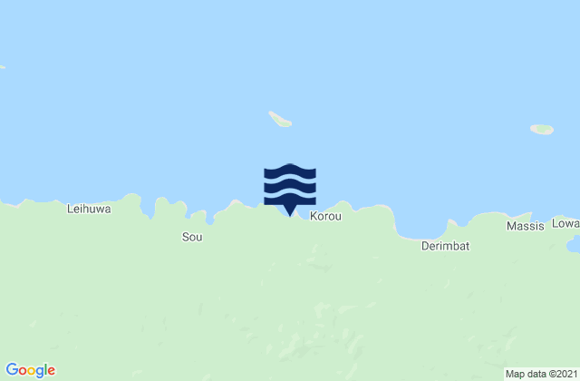 Carte des horaires des marées pour Manus Province, Papua New Guinea