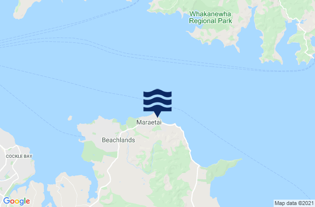 Carte des horaires des marées pour Maraetai Beach, New Zealand