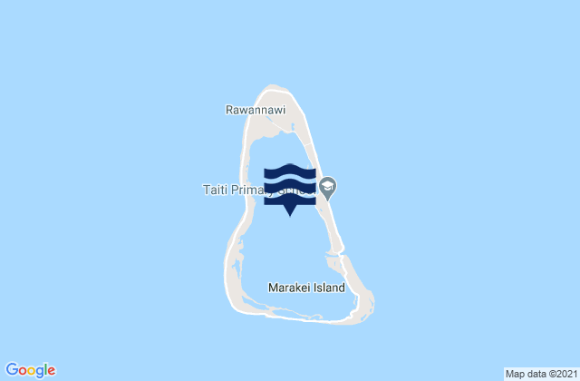 Carte des horaires des marées pour Marakei, Kiribati