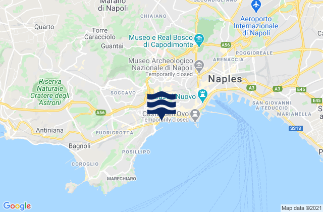 Carte des horaires des marées pour Marano di Napoli, Italy