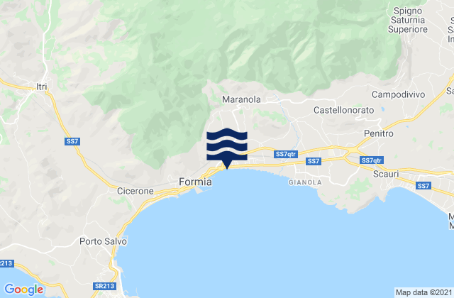 Carte des horaires des marées pour Maranola-Trivio, Italy