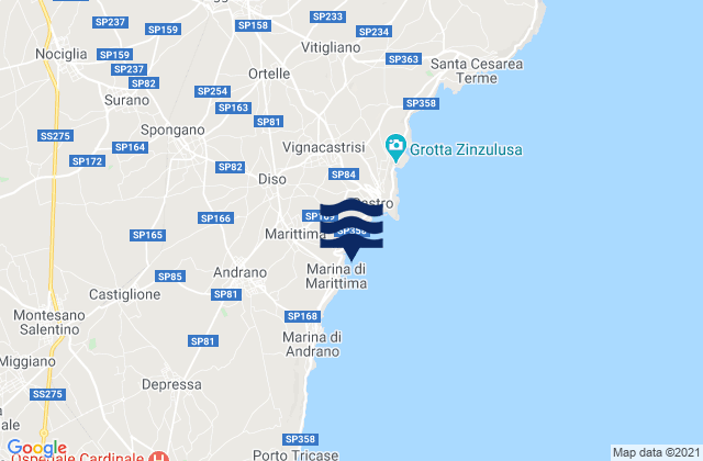 Carte des horaires des marées pour Marittima, Italy